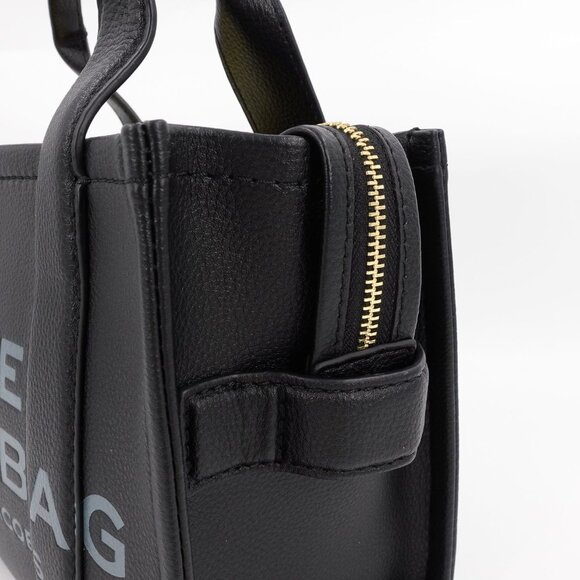 Marc Jacobs Women's The Small Tote Grainy Leather Bag Black OS - Picture 10 of 16